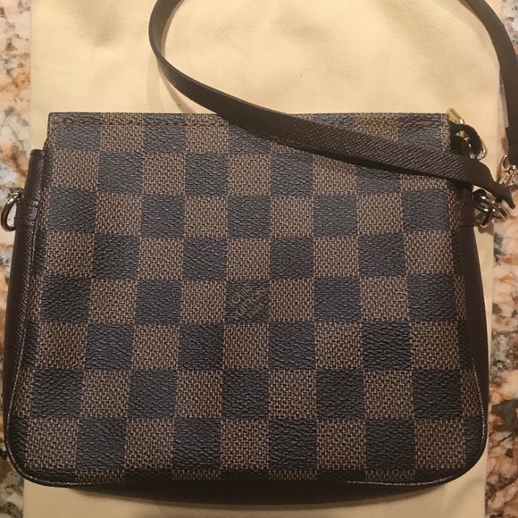 Auth. LV Damien Ebene mini canvas wristlet pouch-no box included - Picture 1 of 13